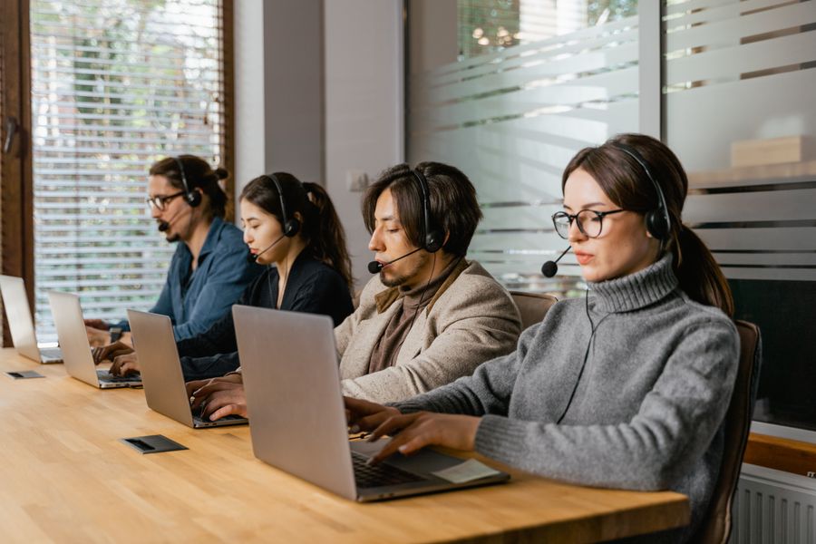 professionals using laptops
