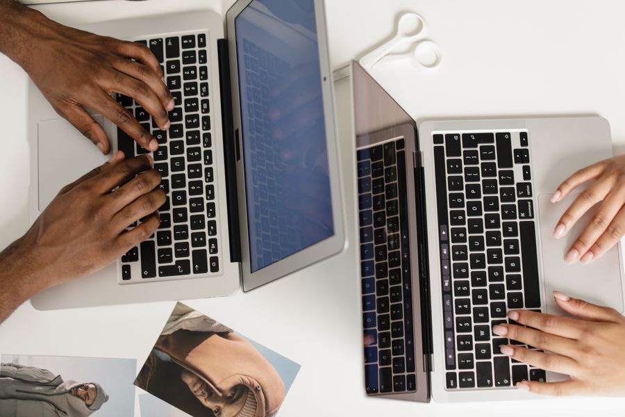 professionals using laptops
