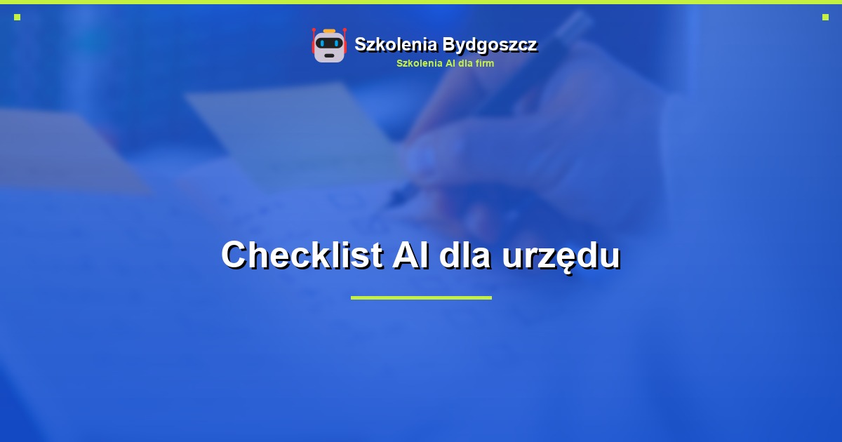 Checklist AI dla urzędu